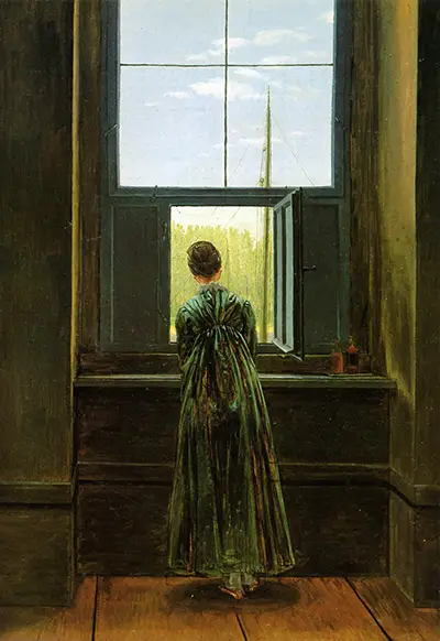 Femme à la fenêtre Caspar David Friedrich